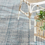 Harris Blue/Ivory Hand Micro Hooked Wool Rug-Rug & Weave