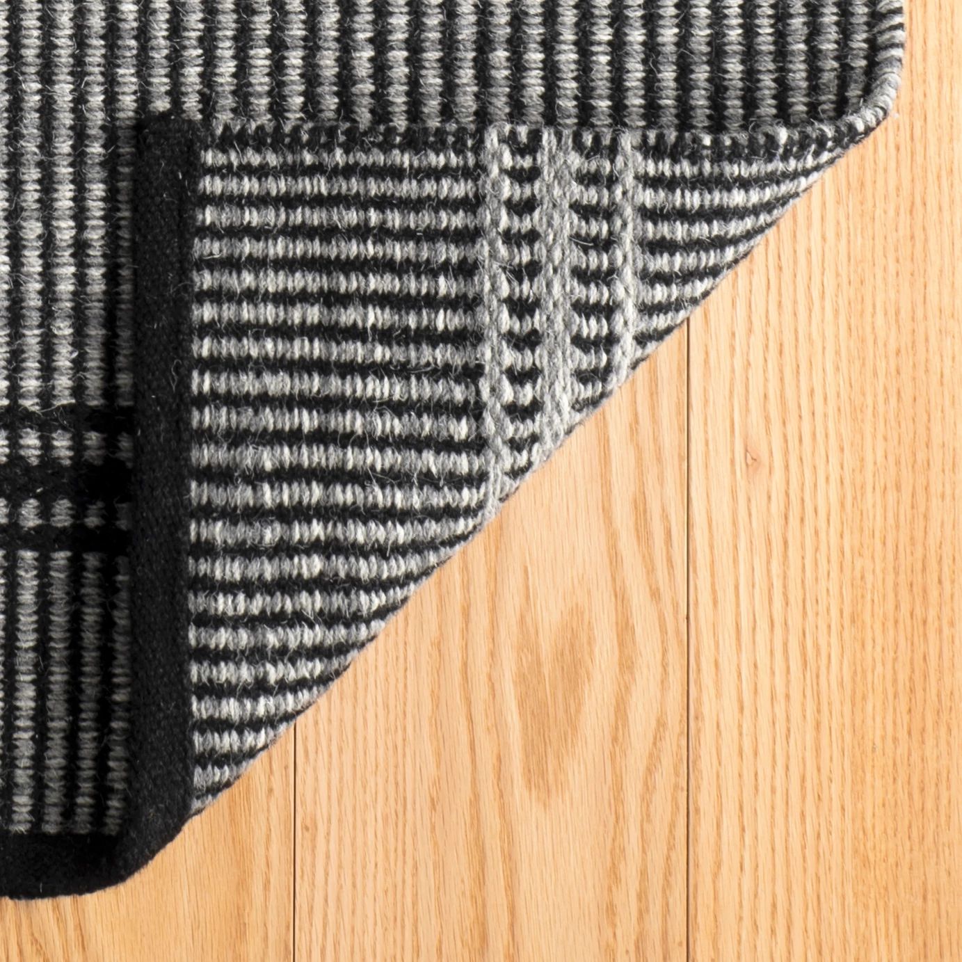 Malta Black Handwoven Wool Rug-Rug & Weave
