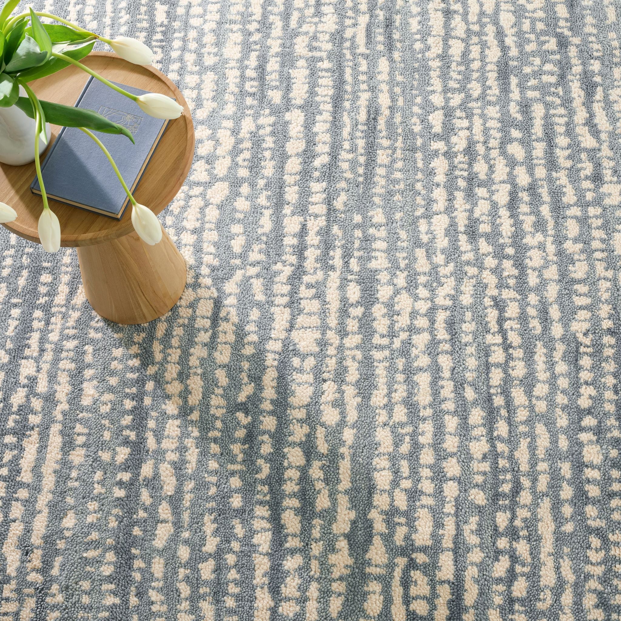 Shepherd Pewter Blue Hand Knotted Wool Rug-Rug & Weave