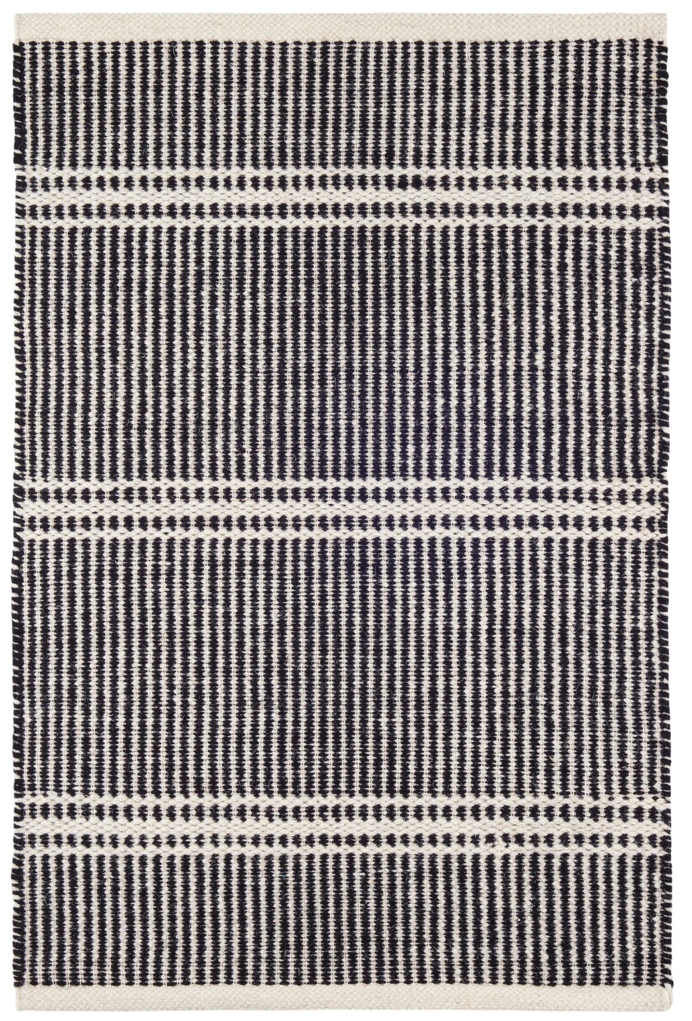 Malta Black/Ivory Handwoven Wool Rug-Rug & Weave