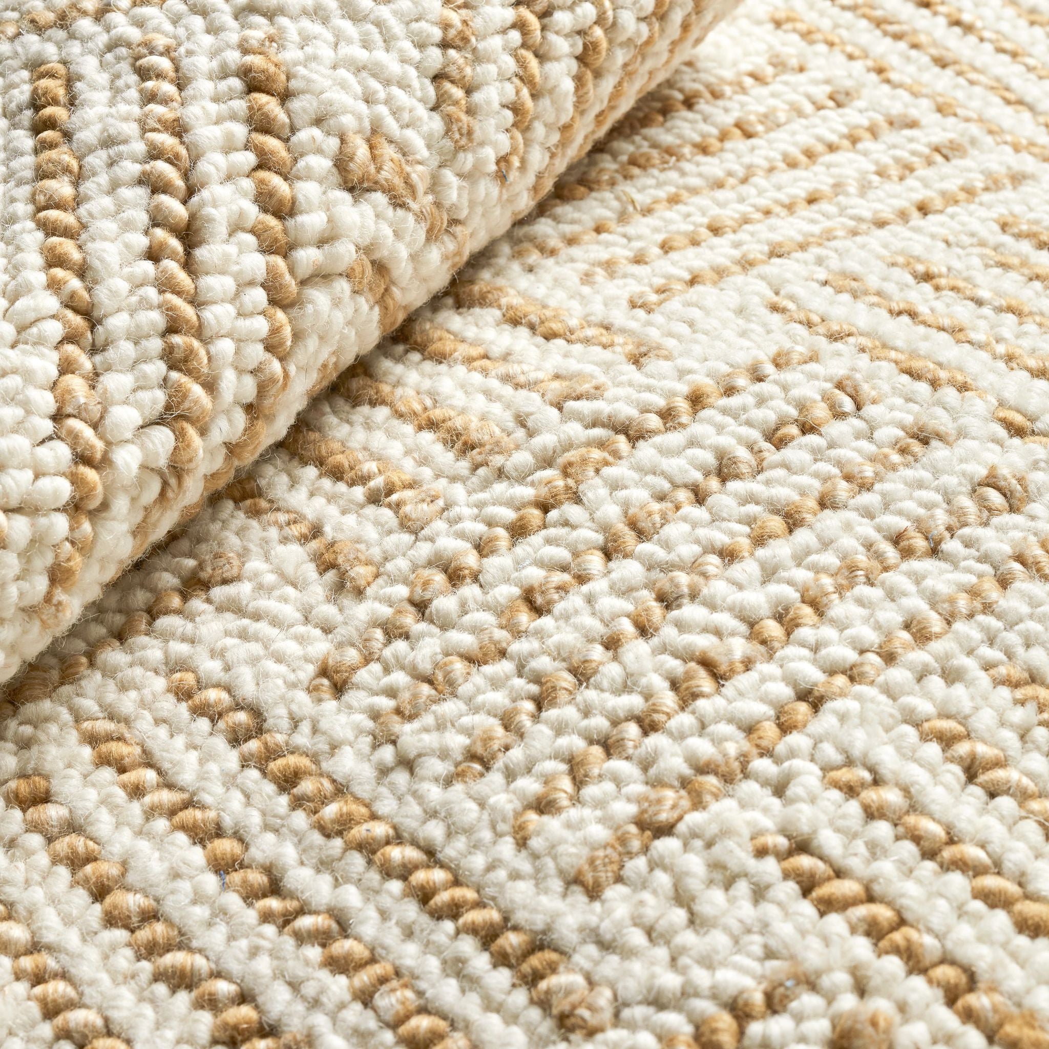 Layers Ochre Hand Hooked Wool Rug- Rug & Weave