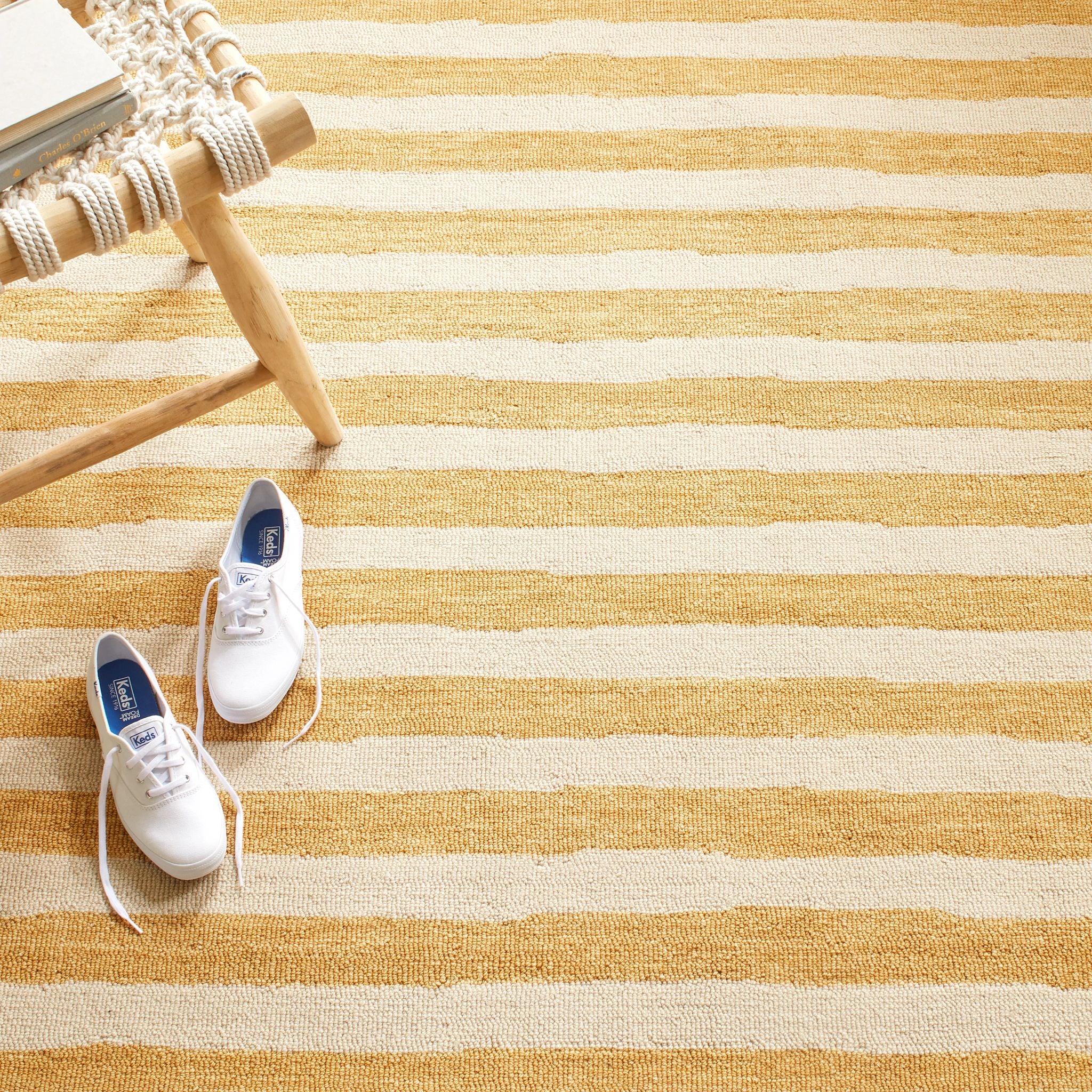 Silas Stripe Hand Micro Hooked Wool Rug RUGS - wool Dash & Albert