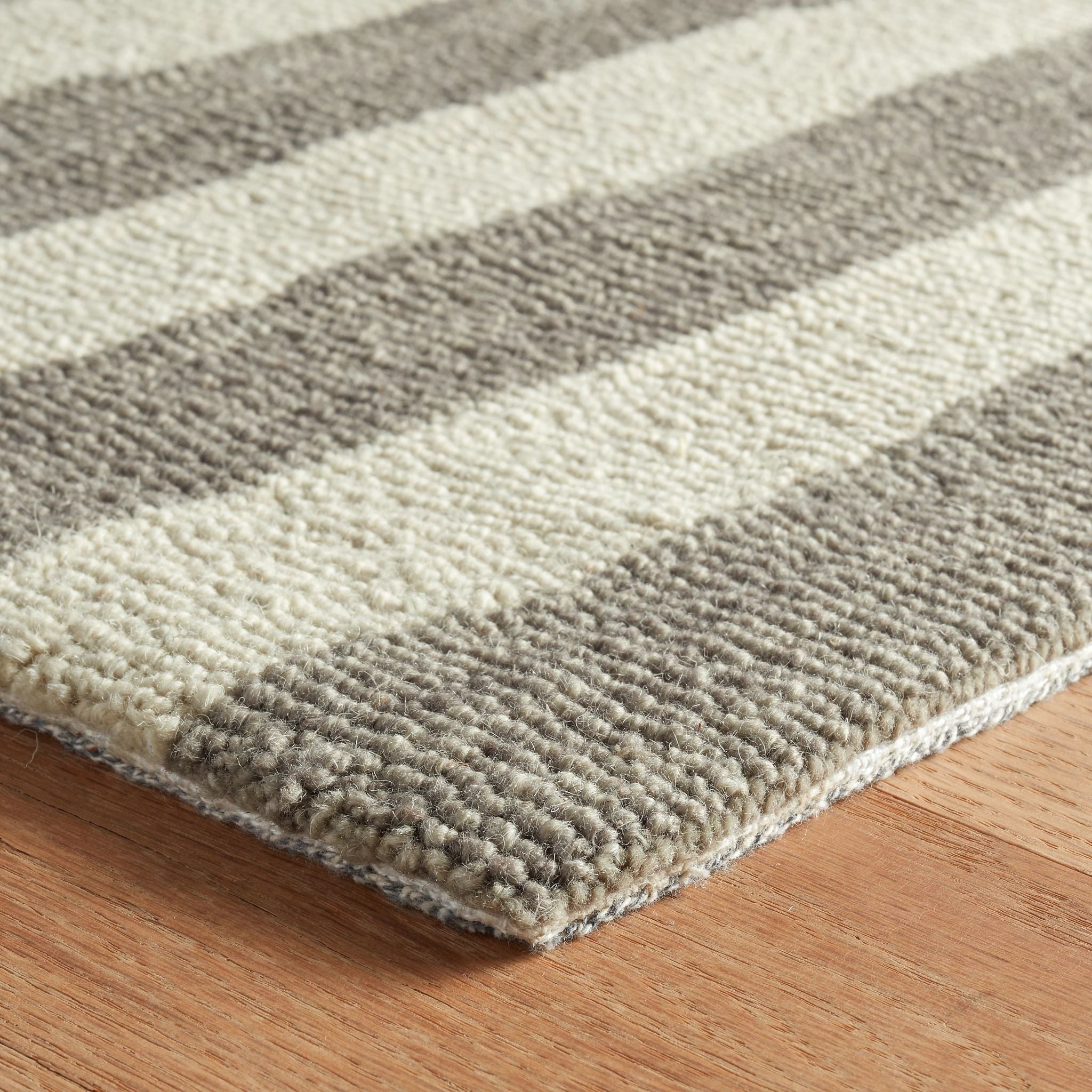 Silas Stripe Hand Micro Hooked Wool Rug RUGS - wool Dash & Albert