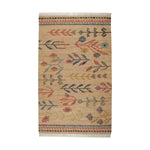 Folk Floral Kilim Handwoven Jute Rug RUGS - jute Dash & Albert 2'6" x 8'