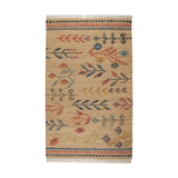Folk Floral Kilim Handwoven Jute Rug RUGS - jute Dash & Albert 2'6" x 8'