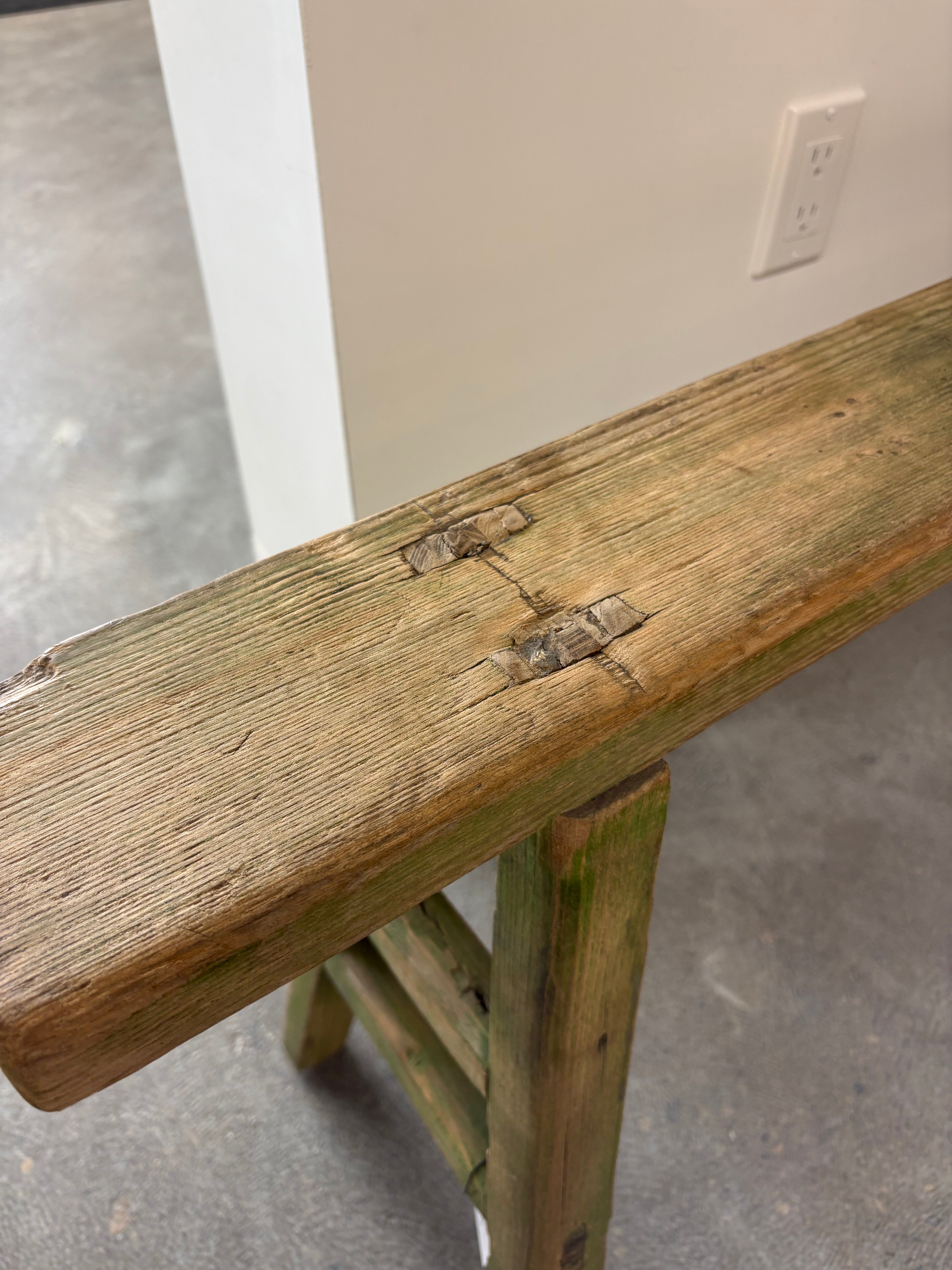 FLOOR MODEL - Vintage Wood Bench FURNITURE - floor model Blue Ocean Traders
