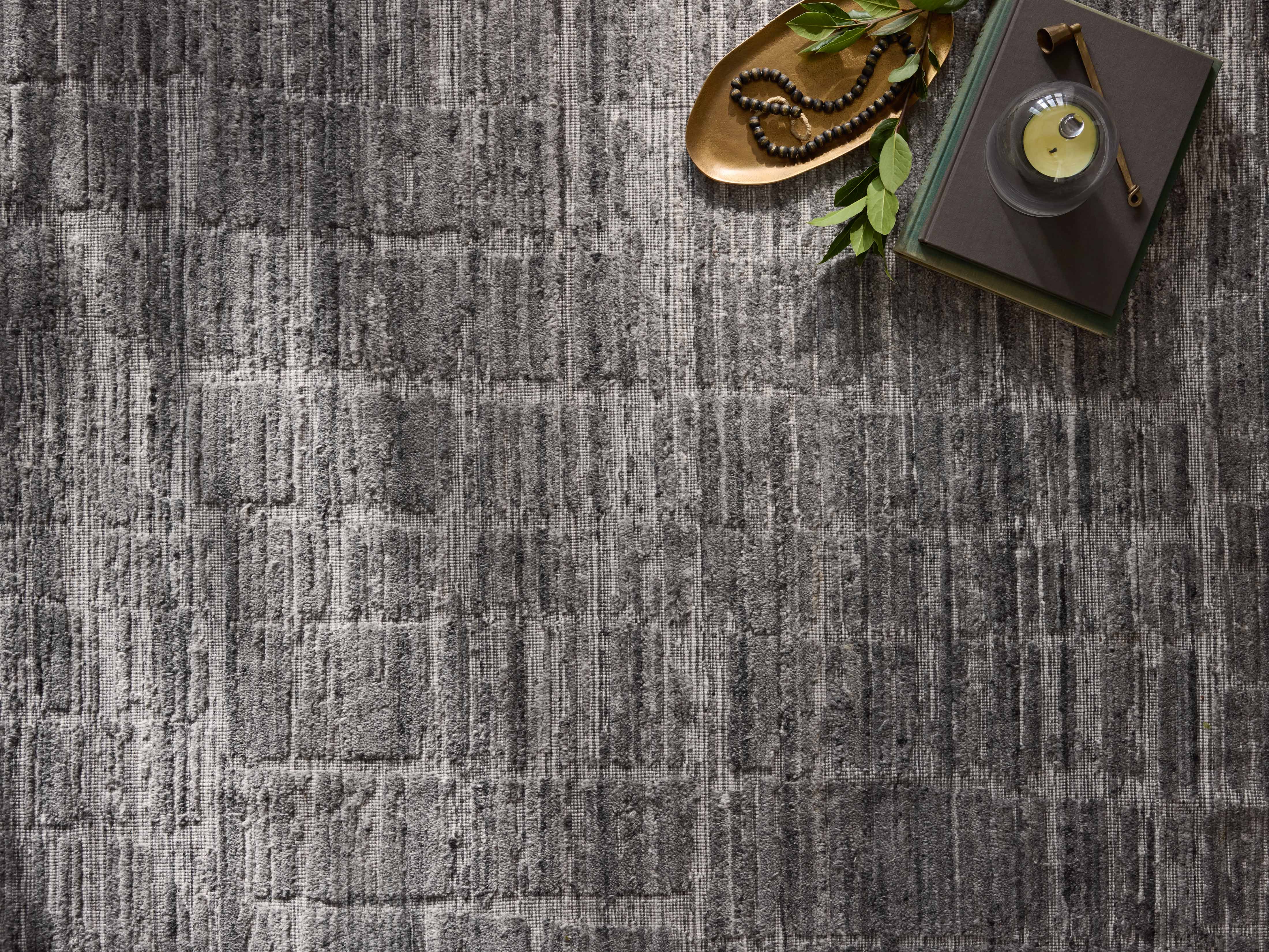 Jean Stoffer x Loloi Daniel Slate Rug 1- RUGS - wool Loloi