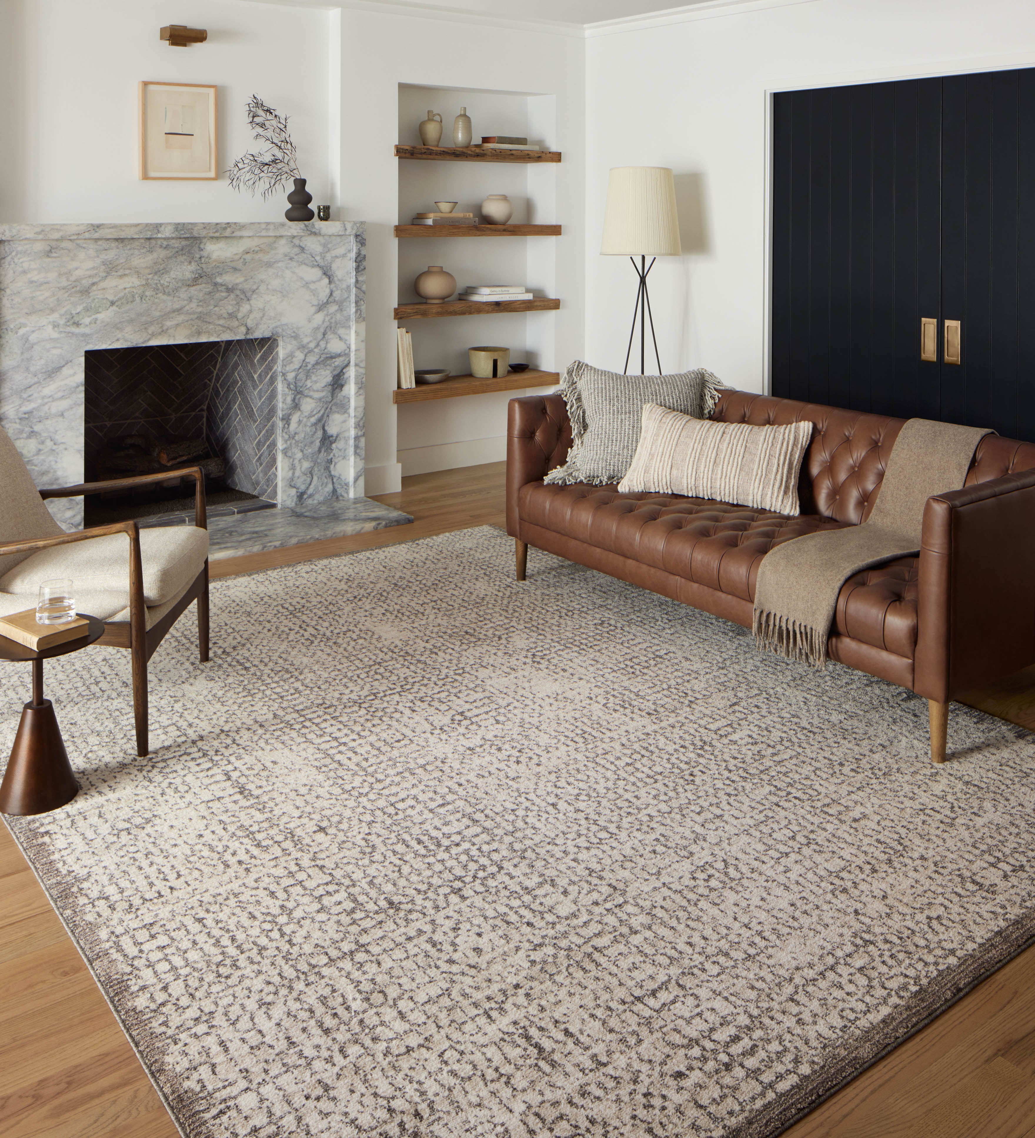 Loloi Darby Ivory / Stone Rug 0-RUGS-patterned Loloi