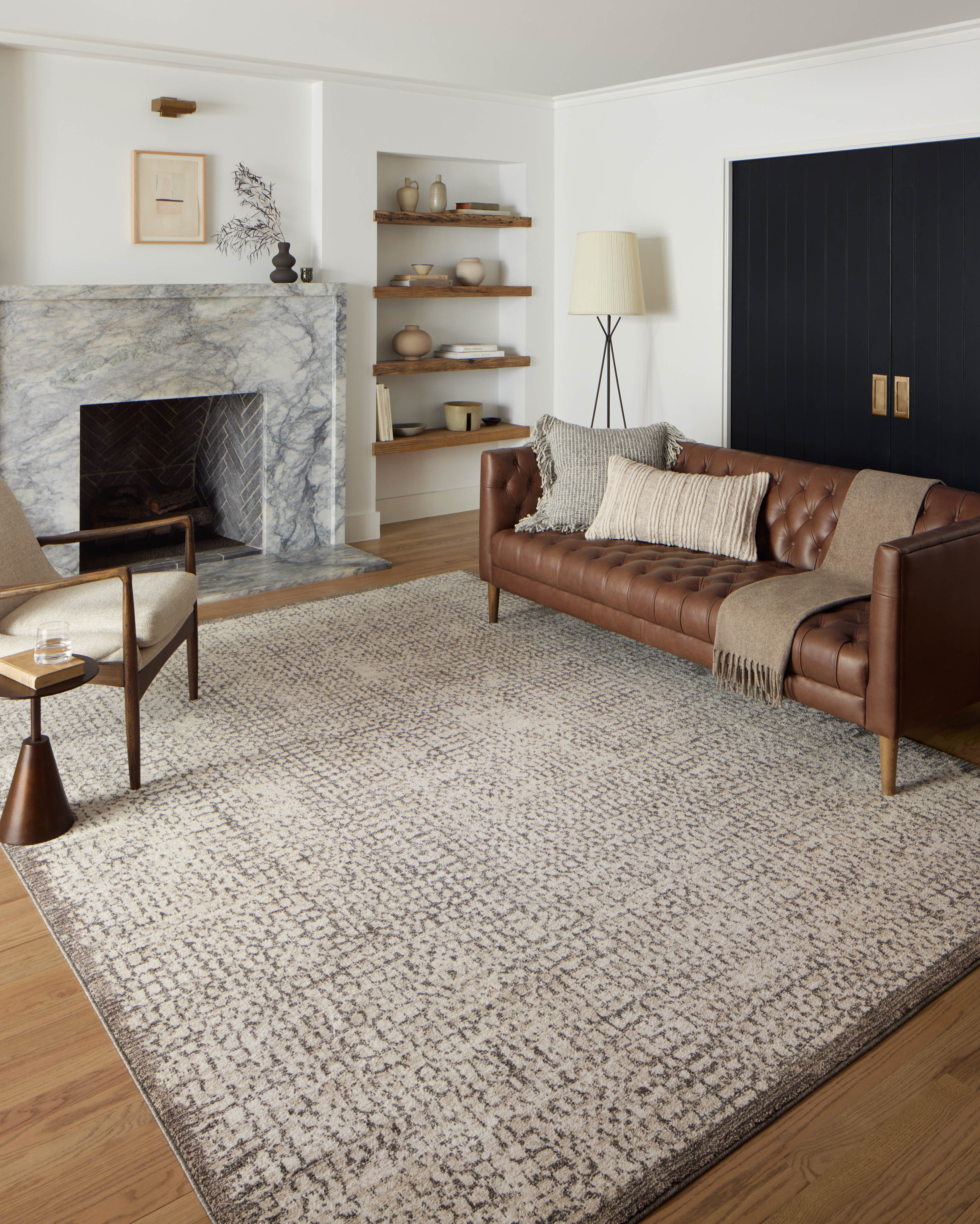 Loloi Darby Ivory / Stone Rug 0-RUGS-patterned Loloi