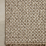 OVERSTOCK ITEM - Dawn Natural Check Outdoor Rug - 8'10" x 12'2"