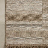 OVERSTOCK ITEM - Dawn Natural Stripes Outdoor Rug - 8'10" x 12'2"