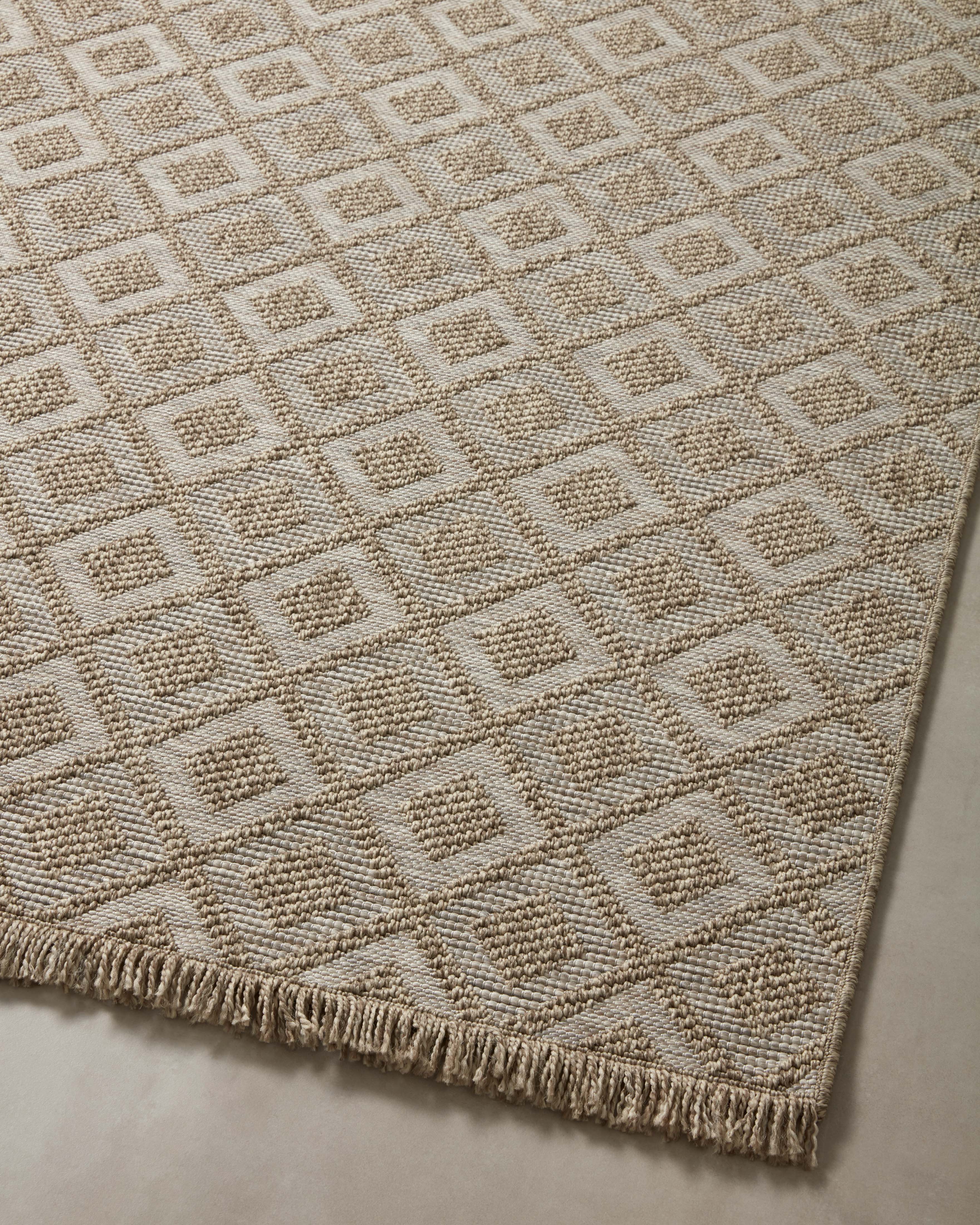 Loloi Dawn Natural Rug No.3 RUGS - synthetic Loloi 18" x 18"