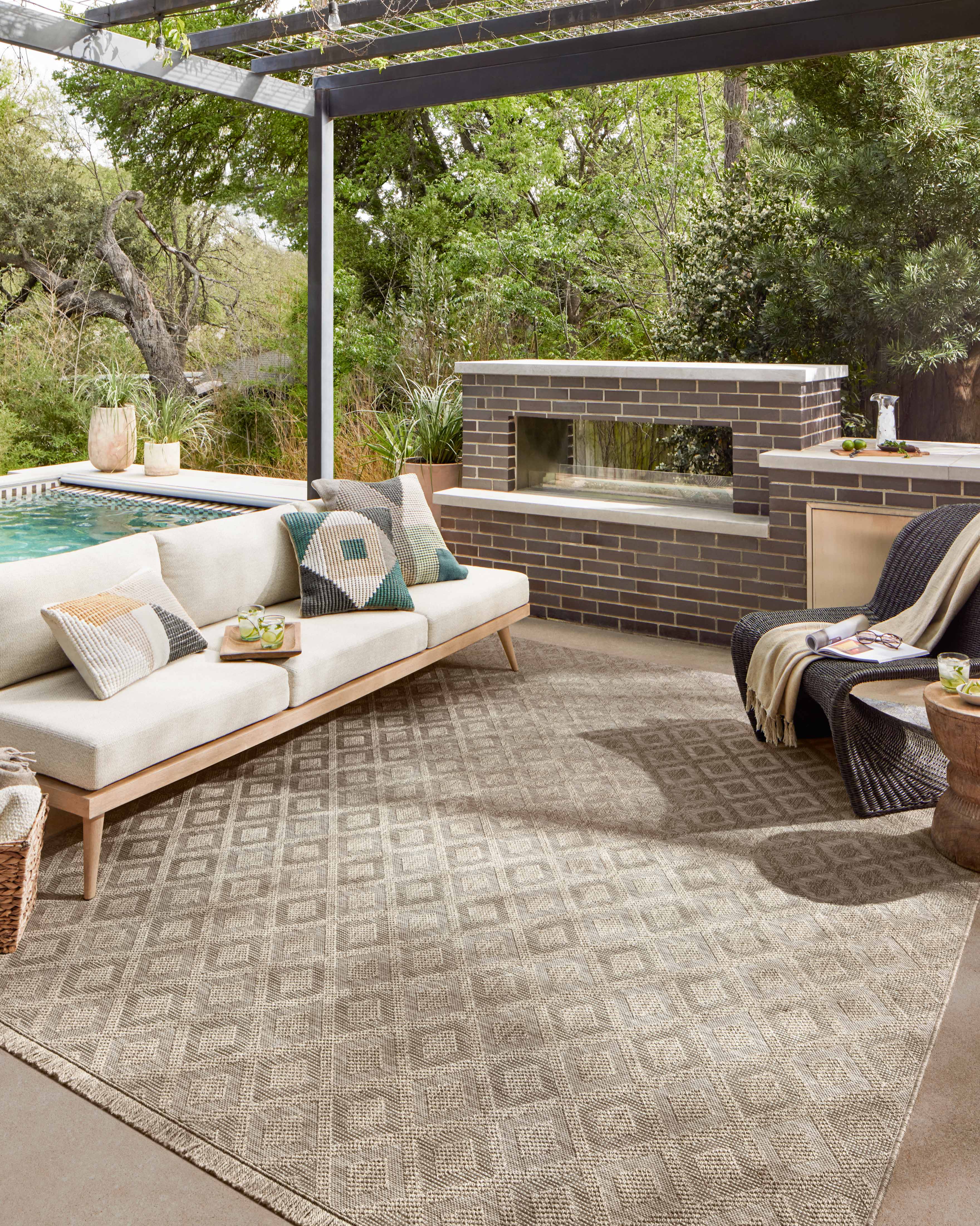 Loloi Dawn Natural Rug No.8 RUGS - synthetic Loloi 18" x 18"