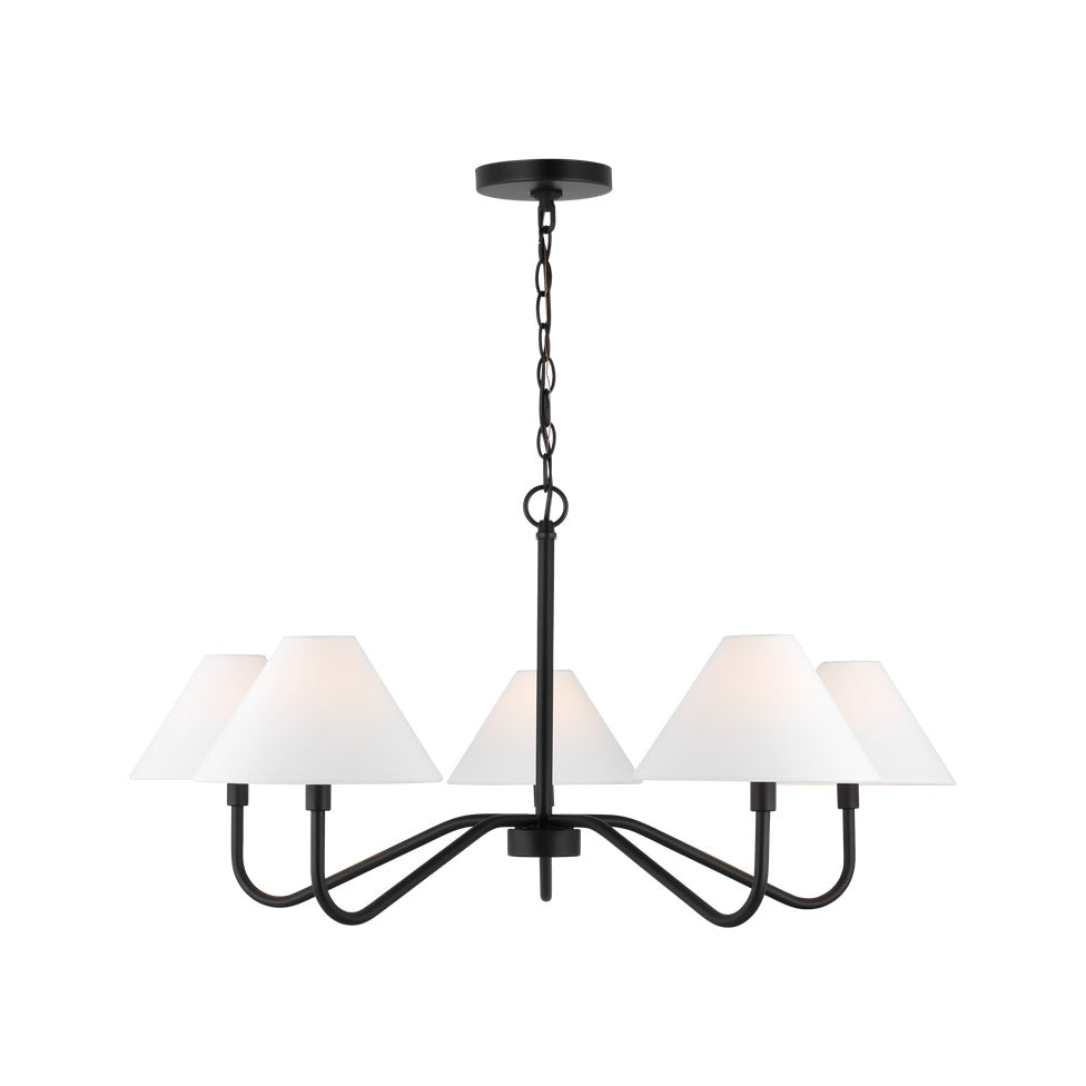 Eldon Large Chandelier LIGHTING - chandelier Visual Comfort - Studio Midnight Black