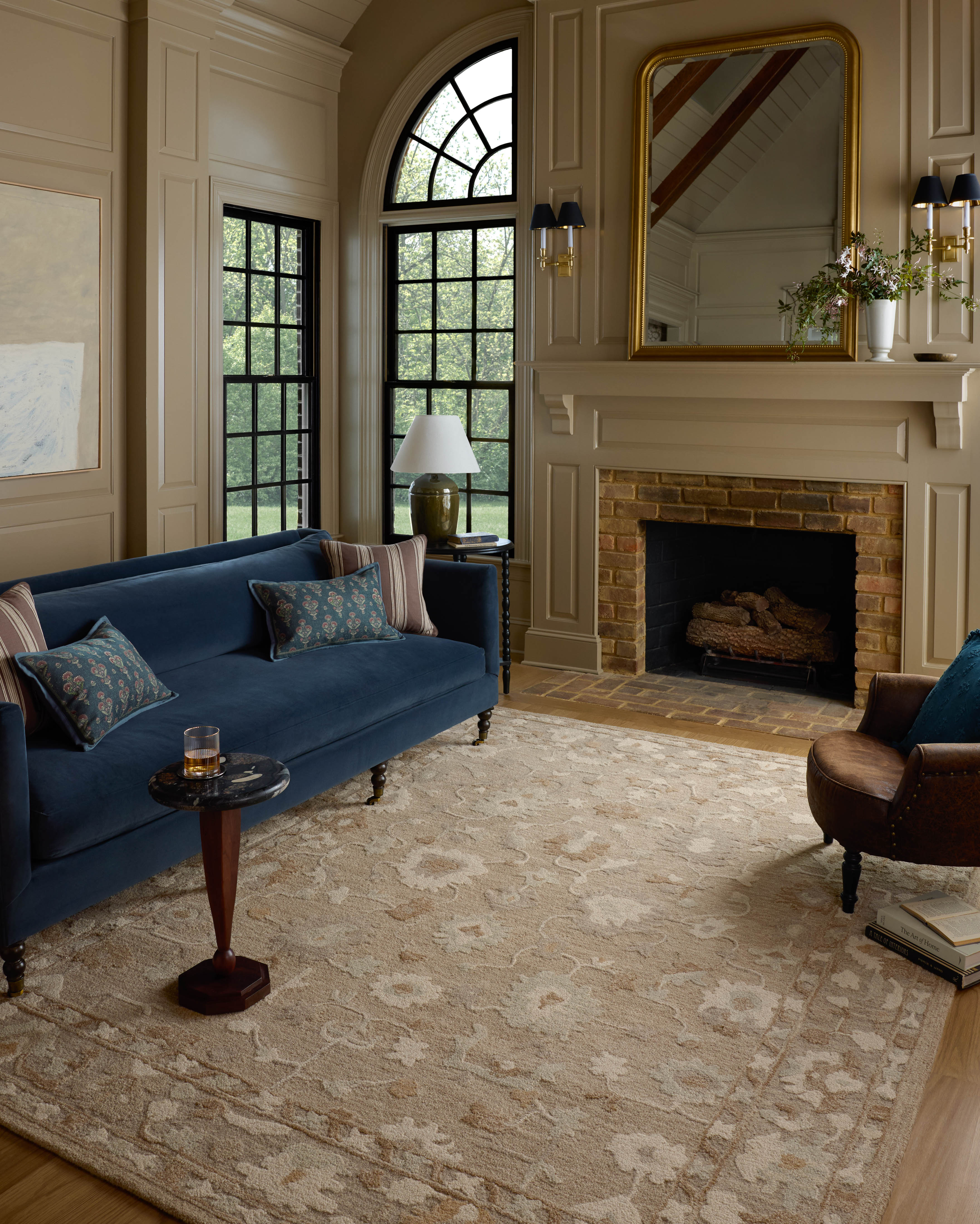 Chris Loves Julia x Loloi Dorothea Khaki / Dove Rug RUGS - wool Loloi