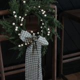 White Plum Berry Cypress Wreath
