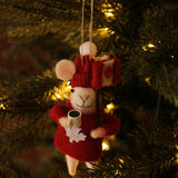Cozy Canadian Mouse Ornament – view 2