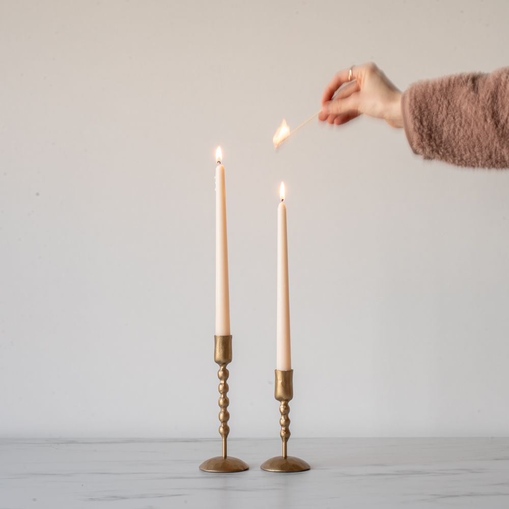 Taper Candle Holders with Bauble Detail - Rug & Weave