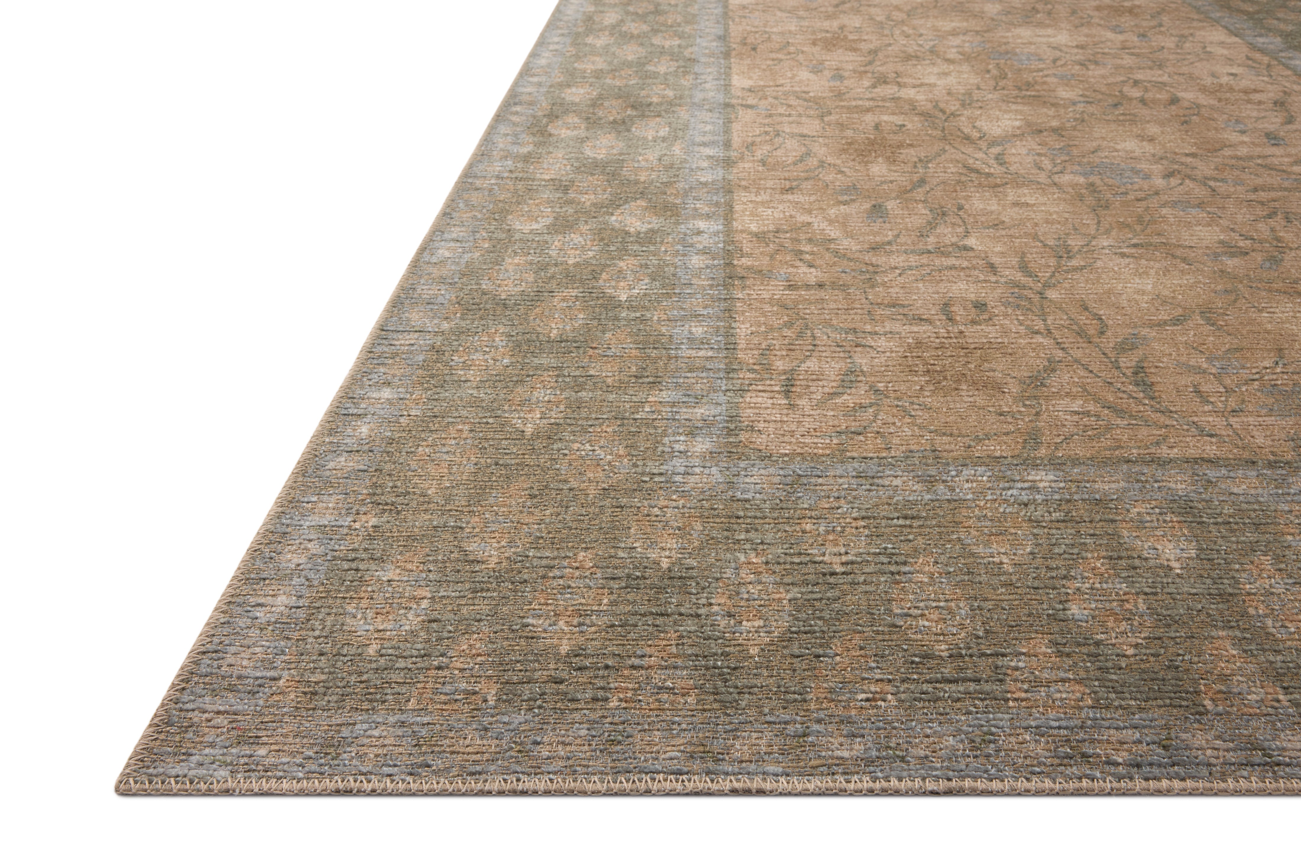 Rifle Paper Co. x Loloi Edinburgh Sand / Green Rug RUGS - jute Loloi 18" x 18"