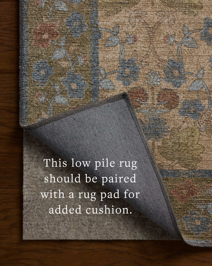Rifle Paper Co. x Loloi Edinburgh Tan / Olive Rug RUGS - jute Loloi 18" x 18"