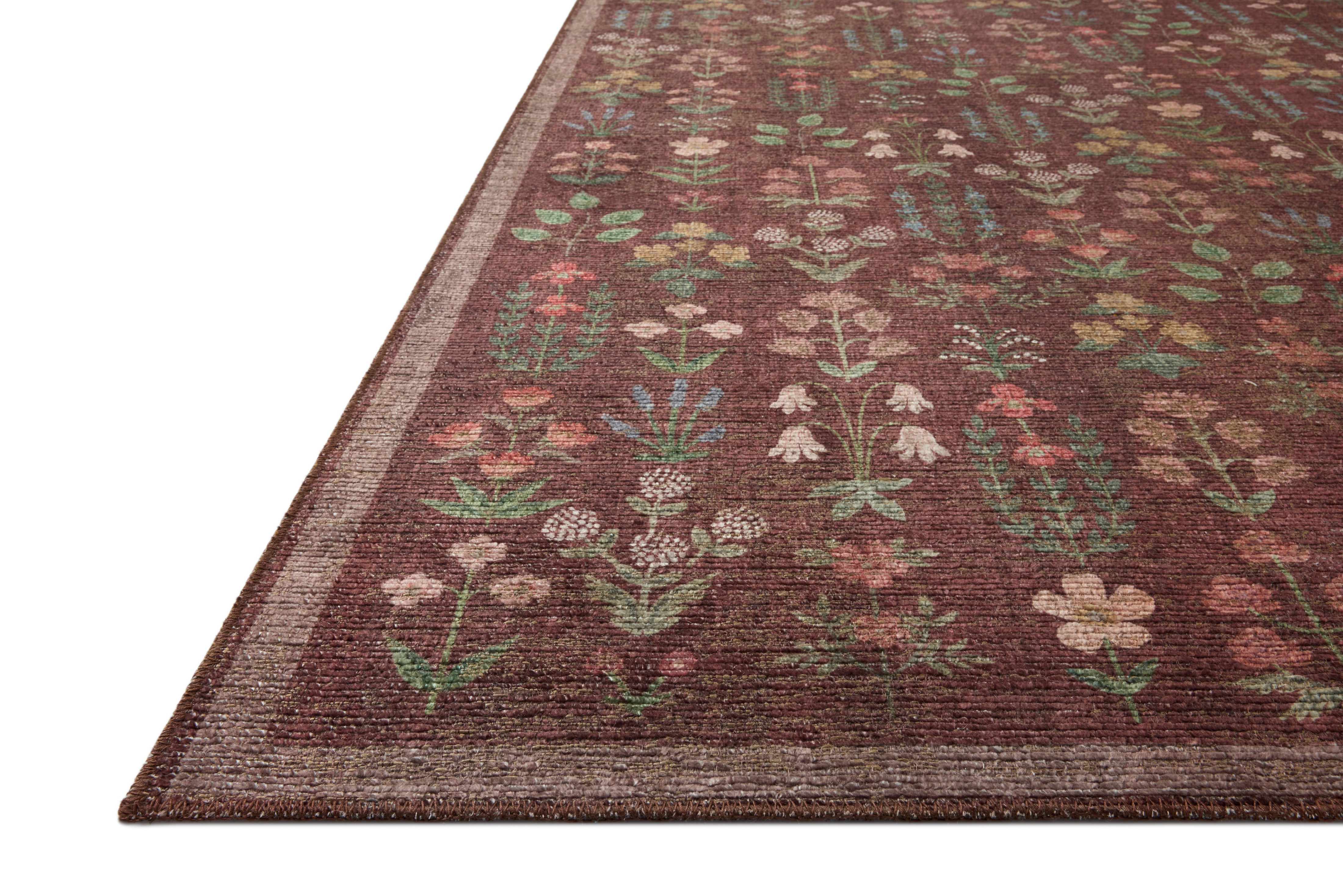 Rifle Paper Co. x Loloi Edinburgh Merlot / Multi Rug RUGS - jute Loloi