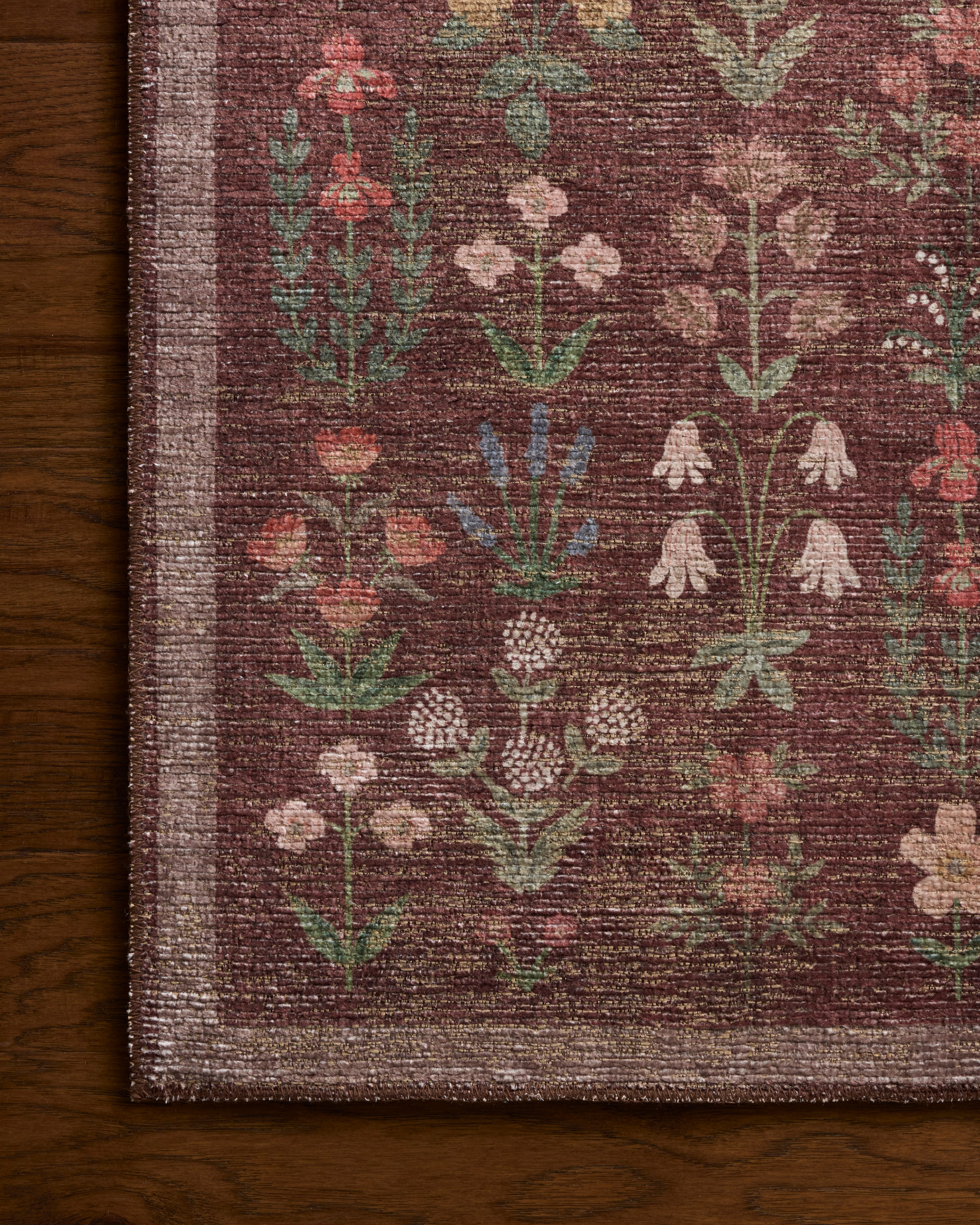 Rifle Paper Co. x Loloi Edinburgh Merlot / Multi Rug RUGS - jute Loloi