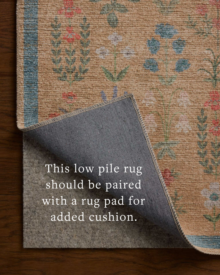 Rifle Paper Co. x Loloi Edinburgh Wheat / Multi Rug RUGS - jute Loloi 18" x 18"