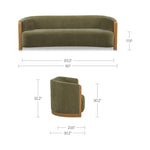 Amara 90" Sofa FURNITURE - sofa Moe's Furniture