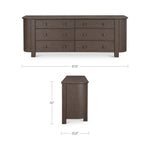 Lottie 6 Drawer Dresser FURNITURE - dresser Moe's Furniture