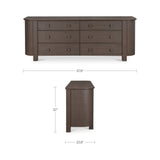 Lottie 6 Drawer Dresser FURNITURE - dresser Moe's Furniture