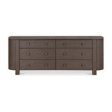 Lottie 6 Drawer Dresser FURNITURE - dresser Moe's Furniture Brown