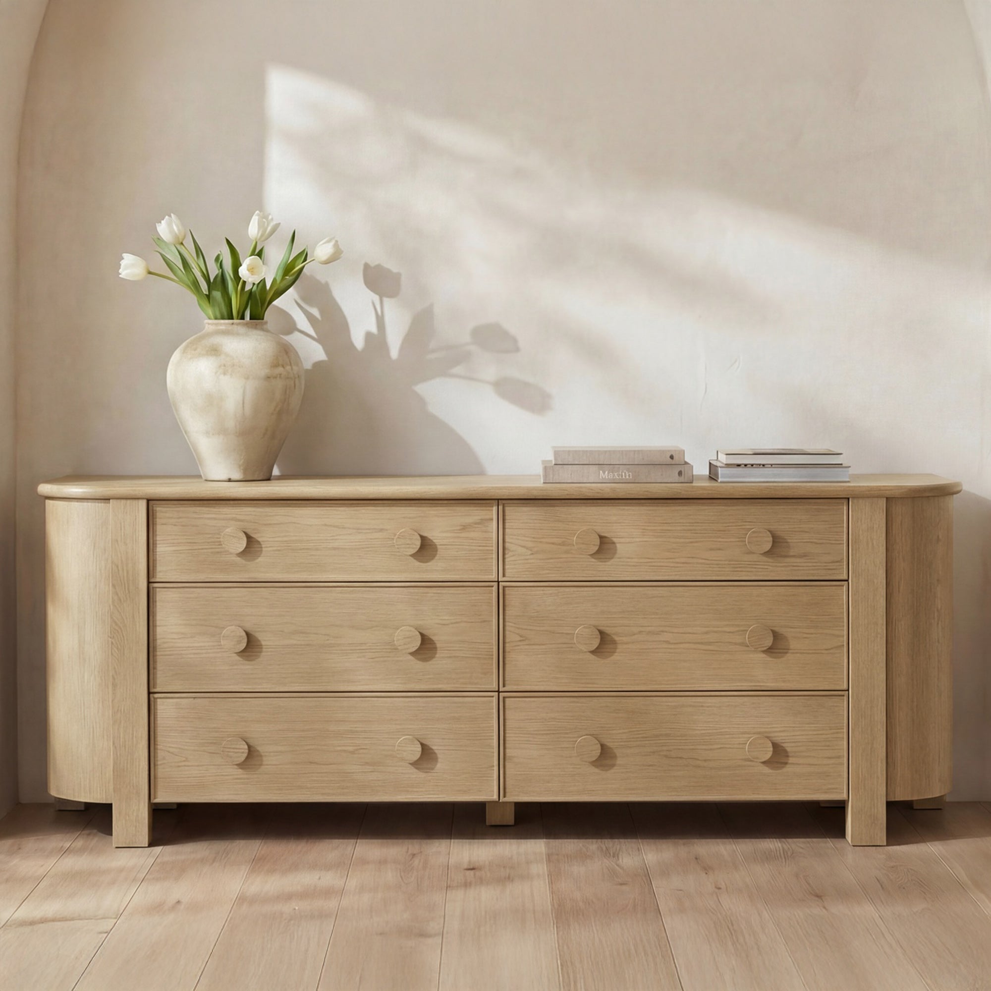 Lottie 6 Drawer Dresser FURNITURE - dresser Moe's Furniture