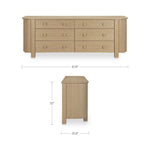 Lottie 6 Drawer Dresser FURNITURE - dresser Moe's Furniture