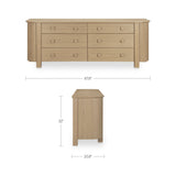 Lottie 6 Drawer Dresser FURNITURE - dresser Moe's Furniture