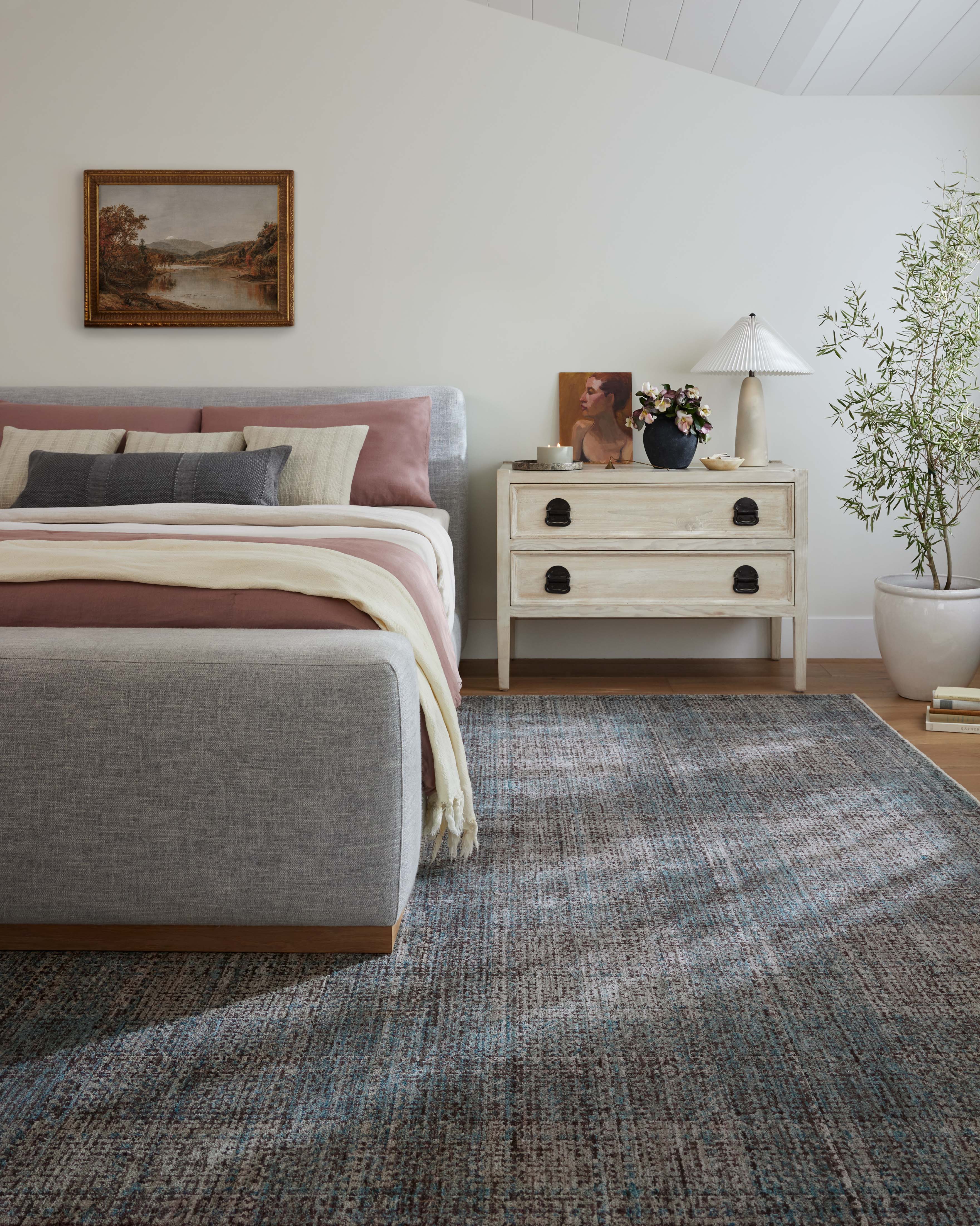 Angela Rose x Loloi Ember Denim / Charcoal Rug 0-RUGS-patterned Loloi