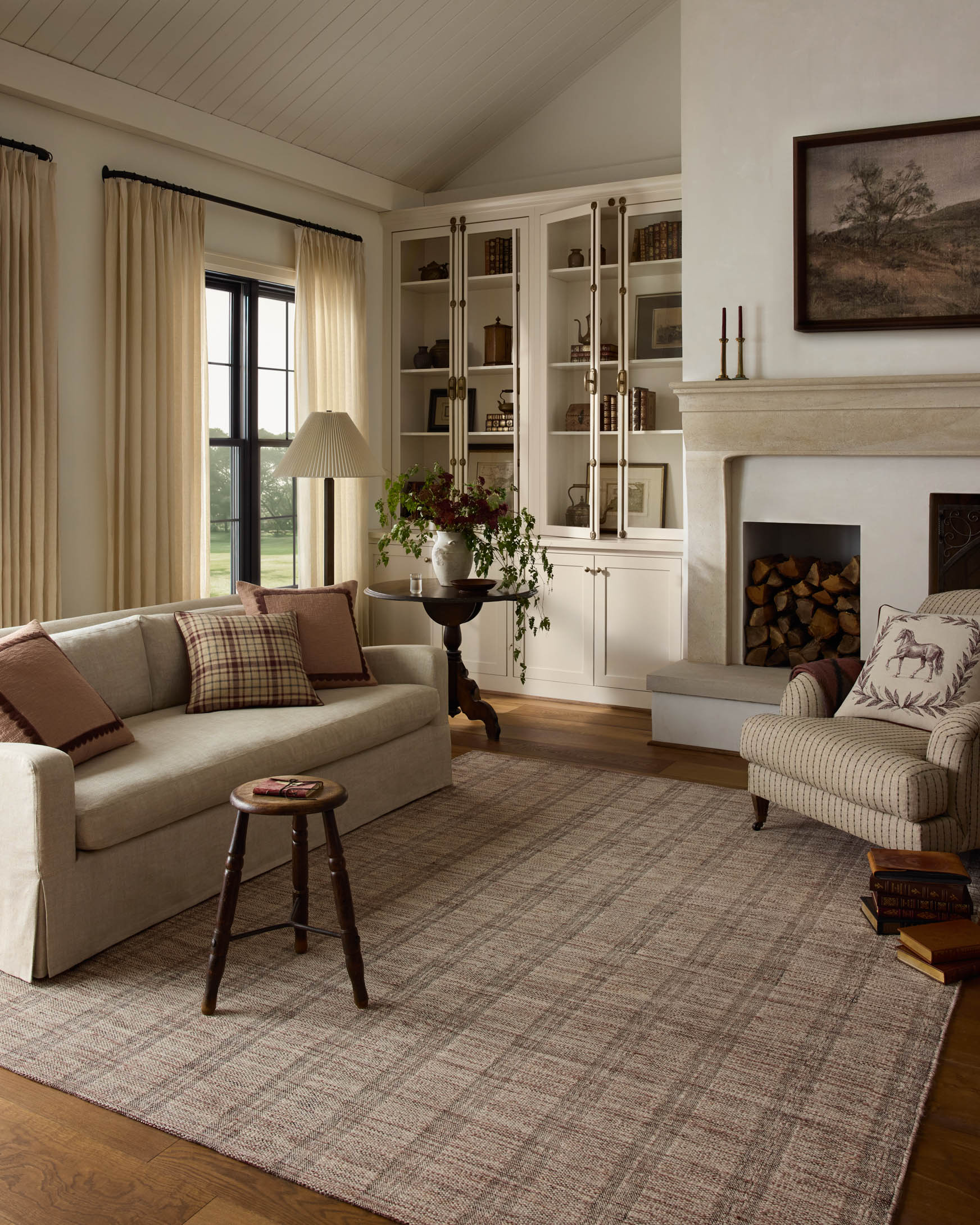 Chris Loves Julia x Loloi Eugene Chestnut / Ivory Rug - Rug & Weave