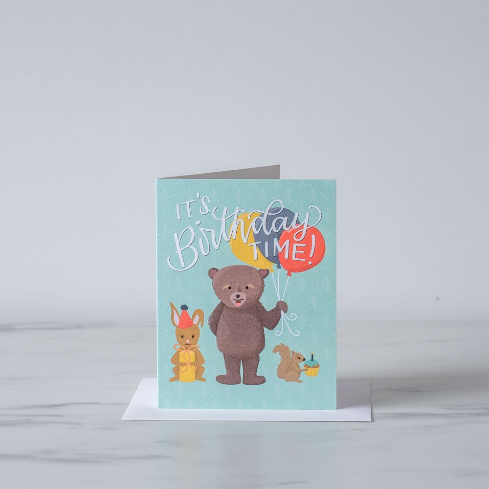 Children's Birthday Card - Woodland Friends