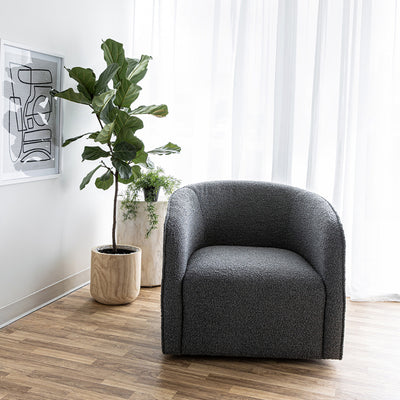 Ayva Swivel Chair - Slate
