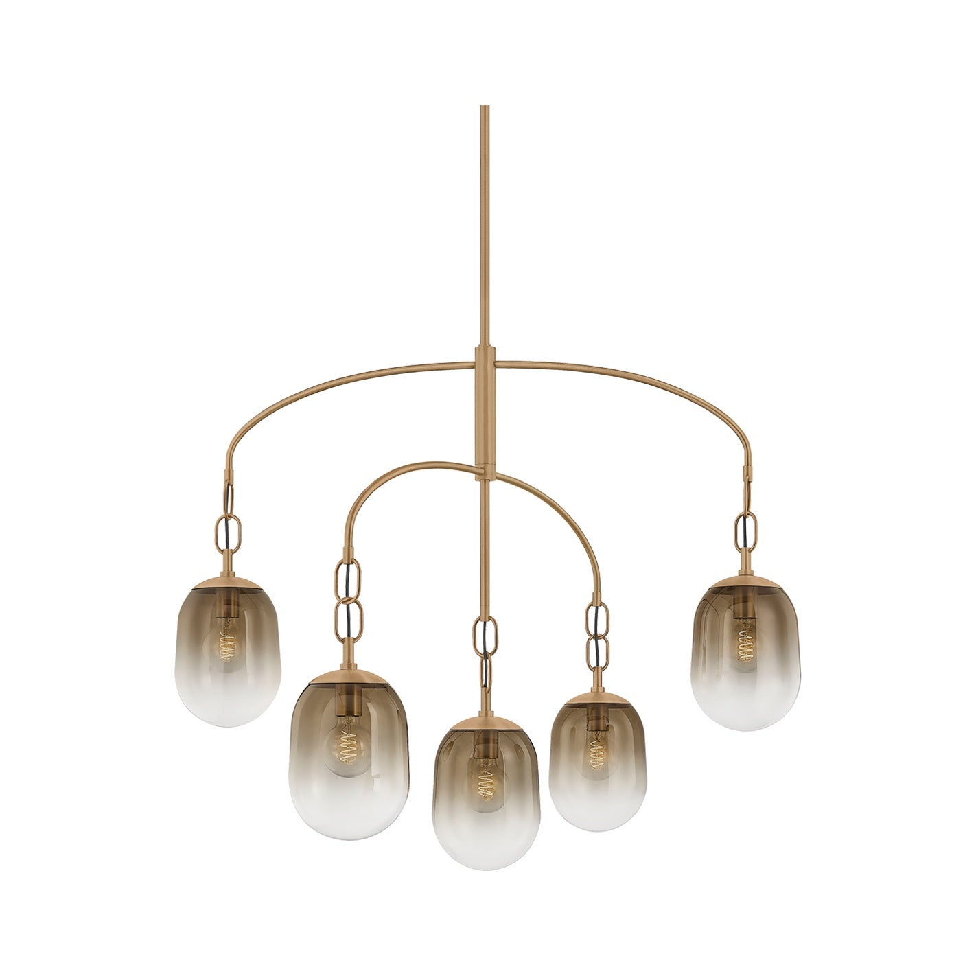 Harvey Chandelier, Patina Brass 42"