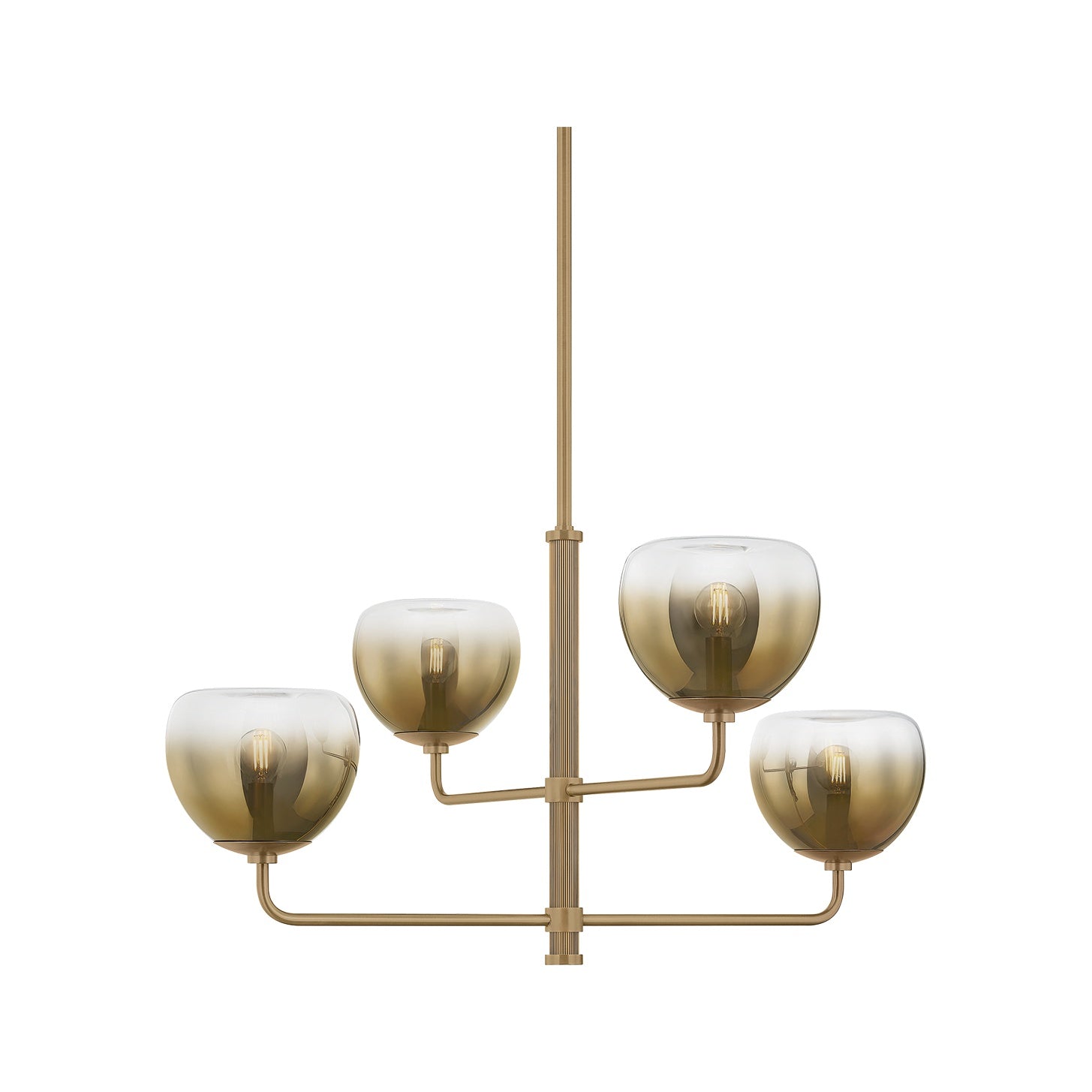 August Chandelier, Patina Brass 34"