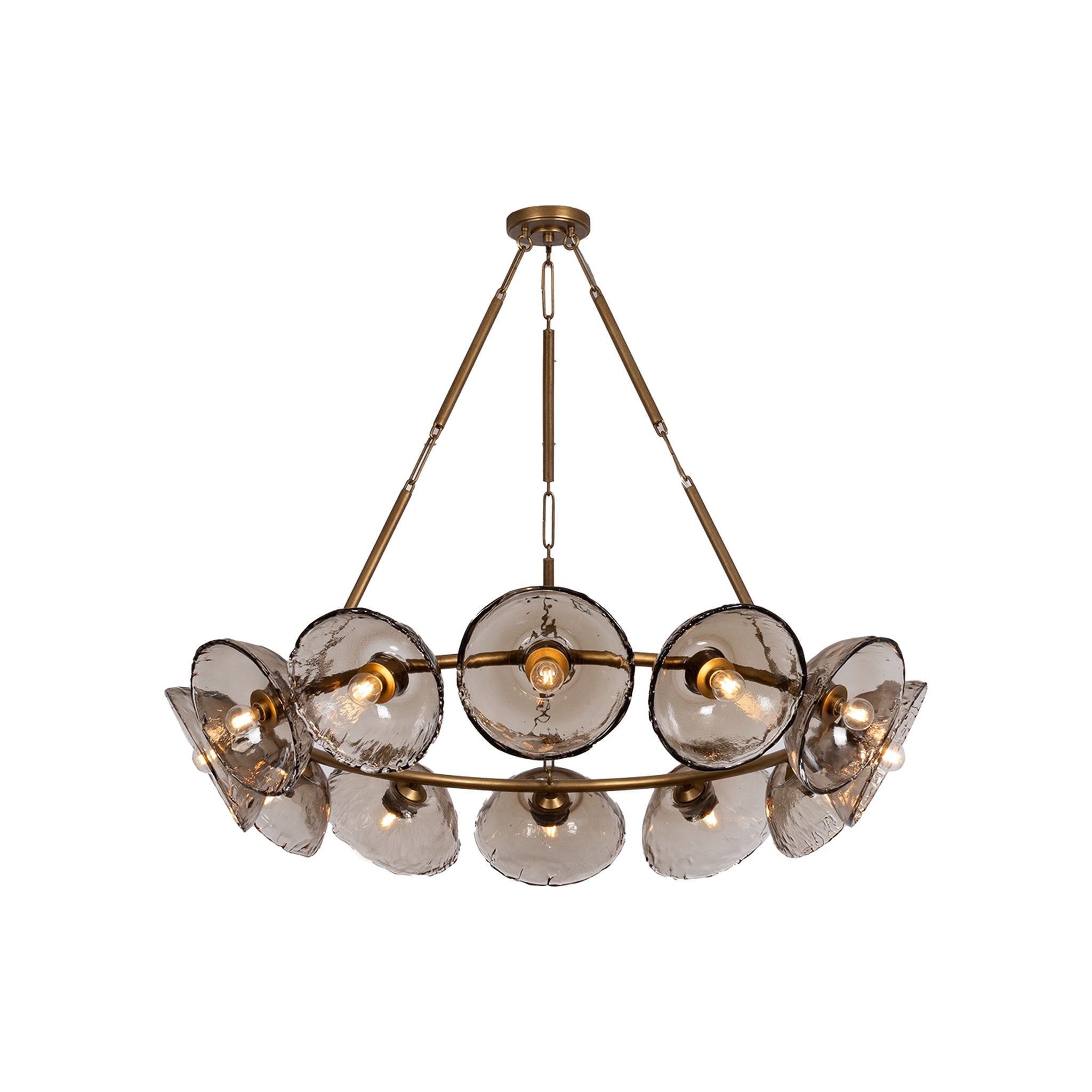 Diego Chandelier LIGHTING - chandelier Hudson Valley Lighting Patina Gold Leaf Large