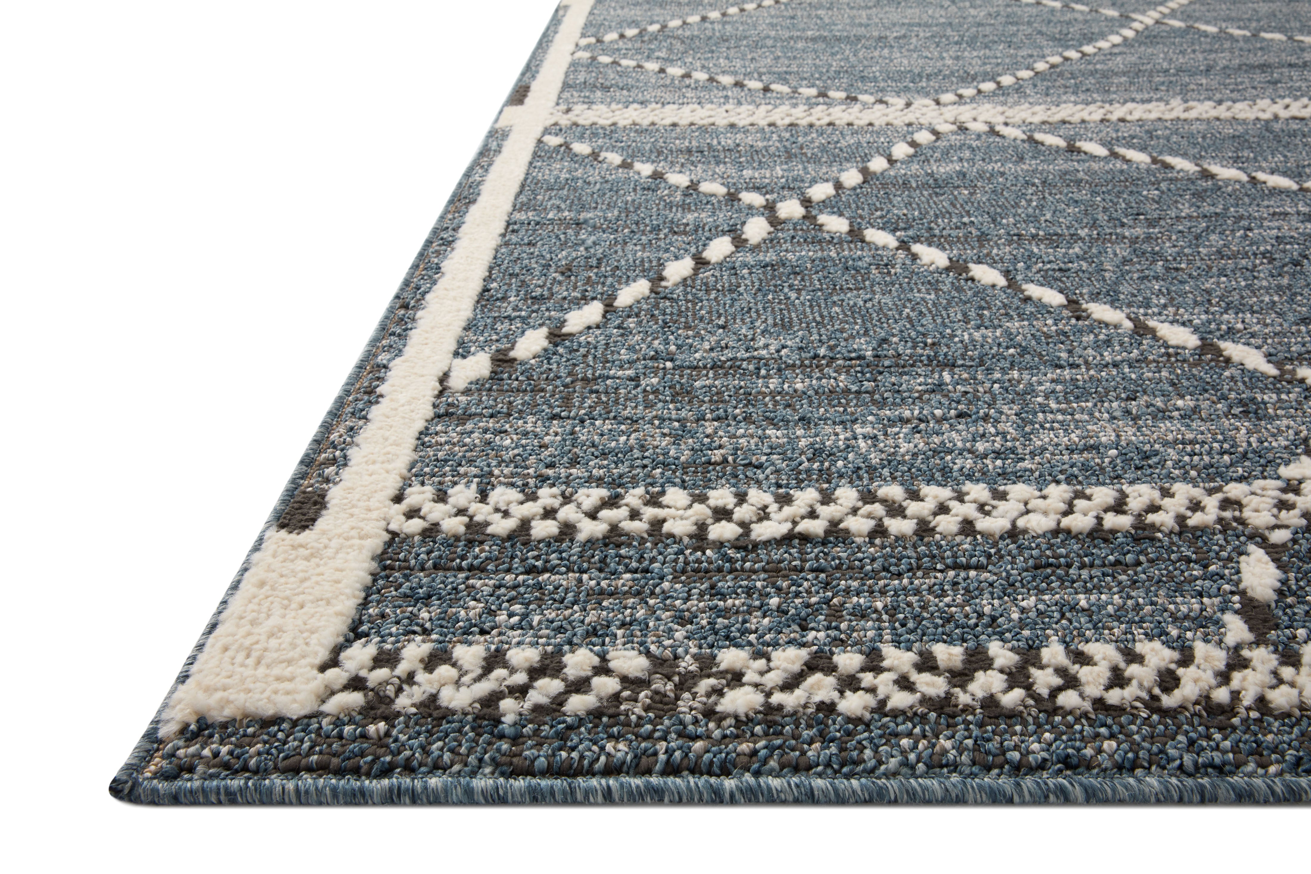 Loloi Fabian Denim / Charcoal Rug RUGS - synthetic Loloi