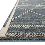 Loloi Fabian Denim / Charcoal Square Rug RUGS - synthetic Loloi