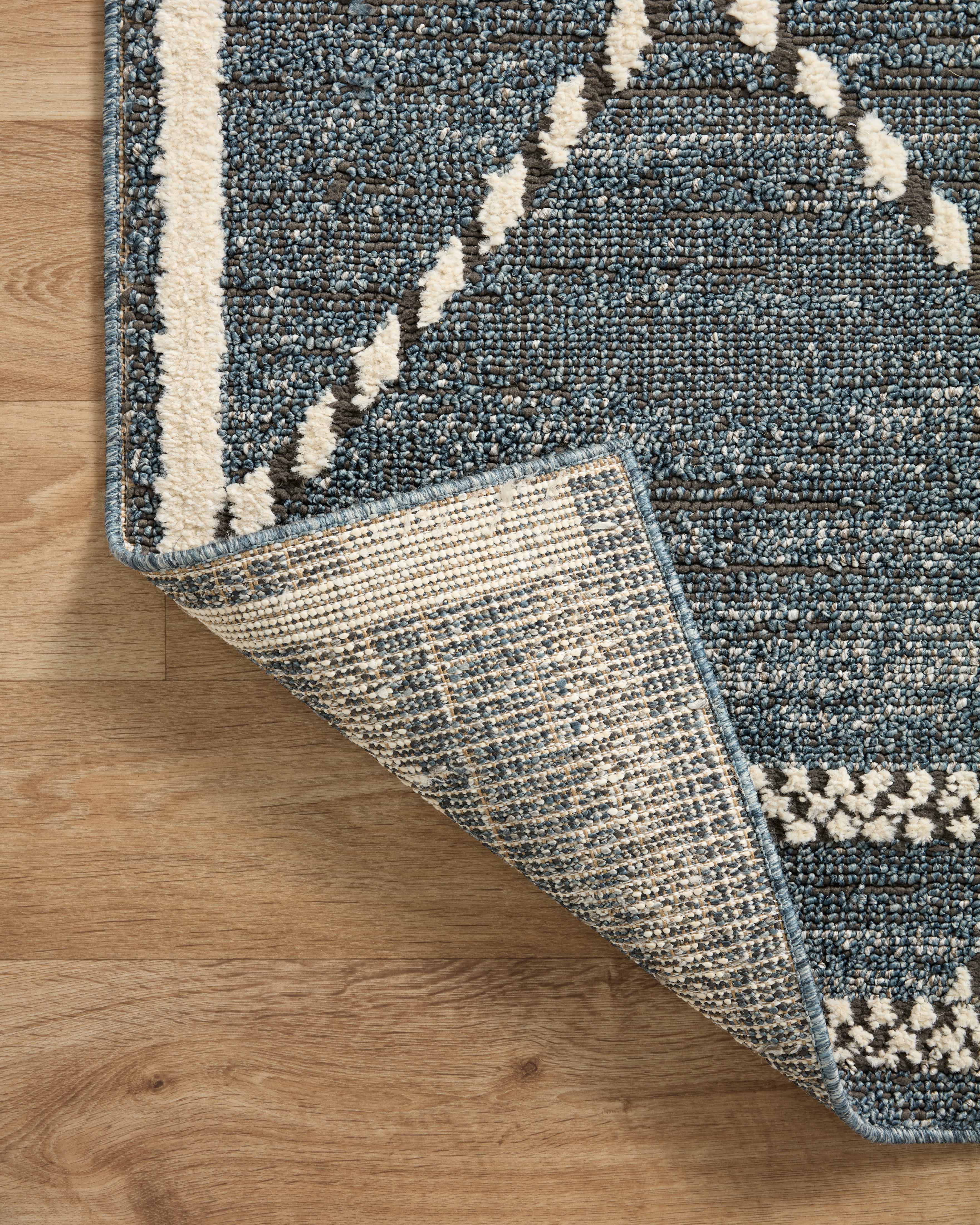 Loloi Fabian Denim / Charcoal Square Rug RUGS - synthetic Loloi