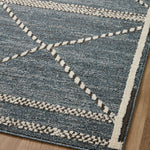 Loloi Fabian Denim / Charcoal Square Rug RUGS - synthetic Loloi