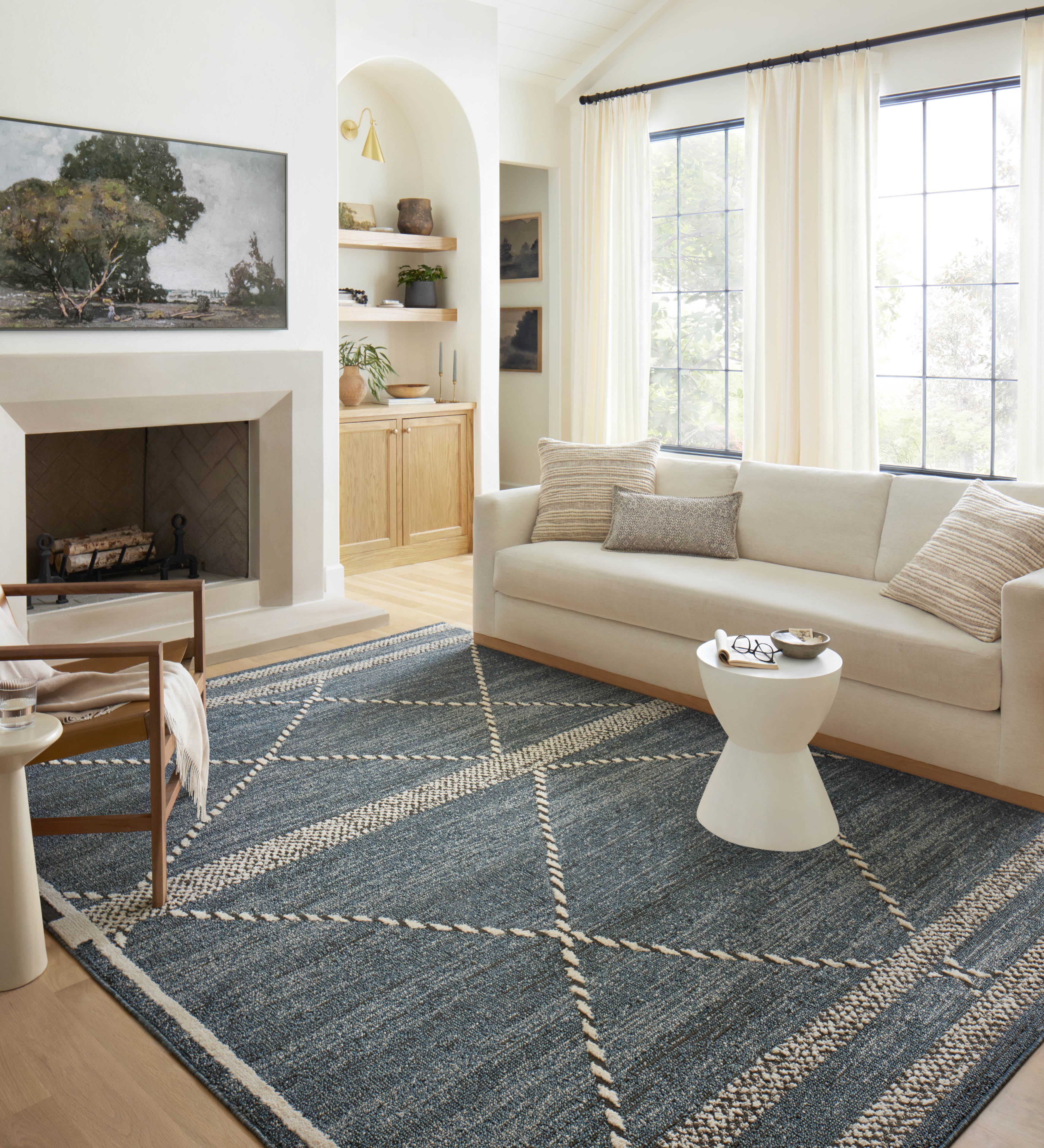 Loloi Fabian Denim / Charcoal 2-RUGS - patterned Loloi