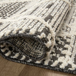 Loloi Fabian Charcoal / Ivory Square Rug No.1 RUGS - synthetic Loloi