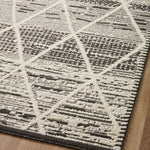 Loloi Fabian Charcoal / Ivory Square Rug No.1 RUGS - synthetic Loloi