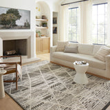 Loloi Fabian Charcoal / Ivory Square Rug No.1 RUGS - synthetic Loloi