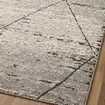 Loloi Fabian Grey / Charcoal Square Rug RUGS - synthetic Loloi